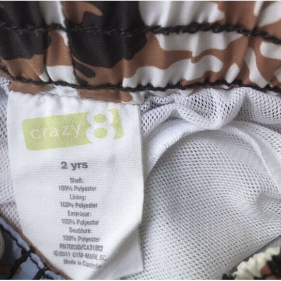 5/$25 Crazy 8 Floral Print Swim Trunks Size 2 - Picture 4 of 5
